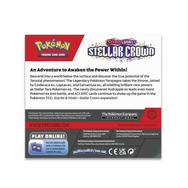 Pokemon TCG Scarlet and Violet Stellar Crown Booster Display Box (36 Packs) ENG - Image 2