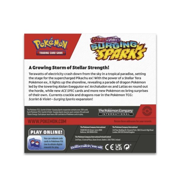 Pokemon TCG Scarlet and Violet Surging Sparks Booster Display Box (36 Packs) ENG - Image 2