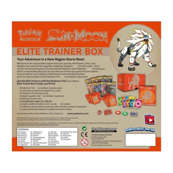 Pokemon Sun and Moon Elite Trainer Box (Solgaleo) ENG - Image 2