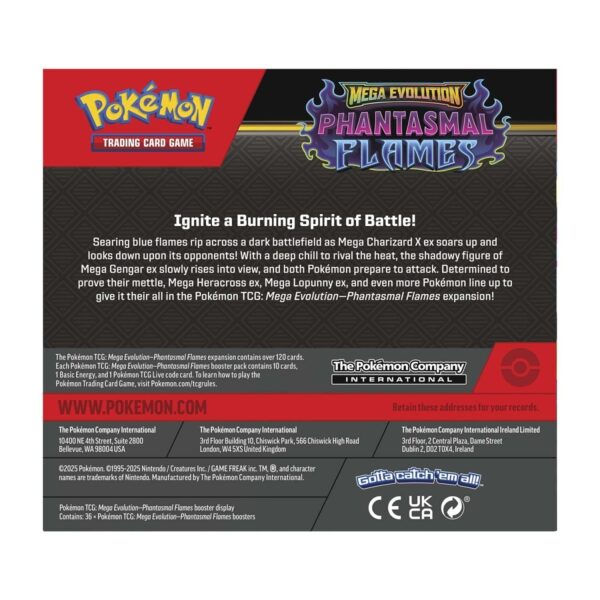 Pokémon TCG: Mega Evolution Phantasmal Flames Booster Display Box (36 Packs) - Image 3